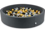Piscina A Secco In Grafite 130X30 Con 600 Palline: Argento, Oro, Nero