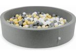 Piscina Grigia Asciutta 130X30 Con 600 Palline: Bianco, Grigio, Beige