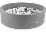 Piscina Grigia Asciutta 130X40 Con 700 Palline: Bianco, Madreperla, Grafite Metallizzata