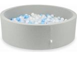 Bacino Asciutto Grigio Chiaro 130X40 Con 700 Palline: Bianco, Madreperla, Azzurro, Azzurro Madreperla