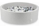 Vasca Asciutta Grigio Chiaro 130X40 Con 700 Sfere: Trasparente, Grafite Metallizzato, Opalescente