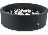 Piscina A Secco In Grafite 130X40 Con 700 Palline: Bianco, Grafite, Nero, Ponticello Bianco