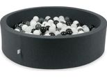Piscina A Secco In Grafite 110X30 Con 400 Palline: Bianco, Grafite, Nero, Ponticello Bianco