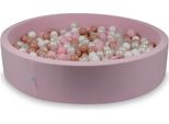 Piscina Secca Rosa Cipria 130X30 Con 600 Palline: Trasparente, Bianco, Madreperla, Rosa Chiaro, Oro Rosa