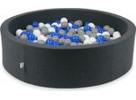 Piscina A Secco In Grafite 110X30 Con 400 Palline: Blu, Bianco, Grigio