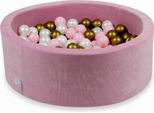Bacinella 90X30Cm Velvet Soft Pink Con 200 Palline: Madreperla, Oro Antico, Rosa Chiaro