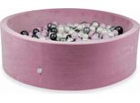 Bacinella 130X40Cm Velvet Soft Pink Con 700 Palline: Rosa Chiaro Perlato, Argento, Grafite Metallizzata, Perla