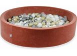 Vasca Di Essiccazione 130X30Cm Velvet Soft Canyon Clay Con 600 Palline: Trasparente, Bianco, Perla, Argento, Oro Chiaro