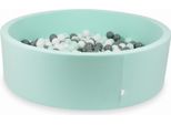 Piscina Dry Mint 130X40 Con 700 Palline: Bianco, Grigio, Menta Chiara