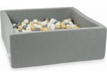 Piscina Grigia A Secco 110X110X40 Con 600 Palline: Bianco, Grigio, Beige