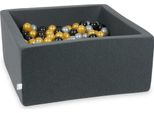 Piscina A Secco In Grafite 90X90X40 Con 400 Palline: Argento, Oro, Nero
