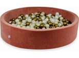 Vasca Di Essiccazione 130X30Cm Velvet Soft Canyon Clay Con 600 Palline: Oro Chiaro, Opalescente, Oro Antico