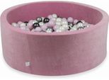 Bacinella 110X40Cm Velvet Soft Pink Con 500 Palline: Rosa Chiaro Perlato, Argento, Grafite Metallizzata, Perla