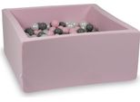 Dry Pool, Rosa Cipria, 90X90X40, Con 400 Palline: Madreperla, Grigio, Rosa Chiaro