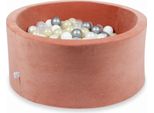 Vasca Di Essiccazione 90X40Cm Velvet Soft Canyon Clay Con 300 Palline: Trasparente, Bianco, Perla, Argento, Oro Chiaro