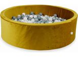 Piscina Di Palline 700 Pezzi 130X40 Velluto Oro: Bianco, Argento, Perla, Grigio