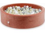Vasca Di Essiccazione 110X30Cm Velvet Soft Canyon Clay Con 400 Palline: Trasparente, Bianco, Perla, Argento, Oro Chiaro