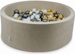 Vaschetta Di Asciugatura 110X40Cm Velvet Soft Beige Con 500 Palline: Beige, Bianco, Argento