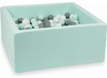 Piscina Dry Mint 90X90X40 Con 400 Palline: Bianco, Grigio, Menta Chiaro