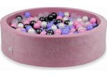 Bacinella 110X30Cm Velvet Soft Pink Con 400 Palline: Grafite Metallica, Erica, Rosa Cipria, Madreperla, Trasparente