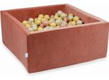 Vasca Di Essiccazione 90X90X40Cm Velvet Soft Canyon Clay Con 400 Palline: Oro Rosa, Beige, Oro Chiaro