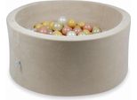 Bacinella 90X40Cm Velvet Soft Beige Con 300 Palline: Oro Chiaro, Madreperla, Beige, Oro Rosa