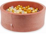 Vasca Di Essiccazione 110X40Cm Velvet Soft Canyon Clay Con 500 Palline: Oro, Beige, Trasparente
