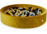 Piscina Di Palline 600 Pezzi 130X30 Velvet Gold: Argento, Oro, Nero