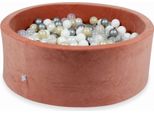 Vasca Di Essiccazione 110X40Cm Velvet Soft Canyon Clay Con 500 Palline: Trasparente, Bianco, Perla, Argento, Oro Chiaro