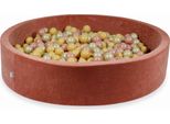 Vasca Di Essiccazione 130X30Cm Velvet Soft Canyon Clay Con 600 Palline: Oro Rosa, Beige, Oro Chiaro