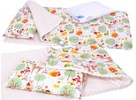 Sacco A Pelo Bobo, Grande Sacco A Pelo Per Bambini In Cotone E Minky 155X78 Cm - Animali Della Foresta