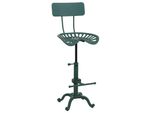 Barhocker MCW-N26, Barstuhl Tresenhocker, HöHenverstellbar Drehbar FußAblage Industrial Metall ~ GrüN