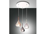 Lampadario A Sospensione Lila A Led In Metallo E Vetro Borosilicato 3481-47-297 Fabas Luce