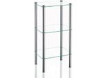 Scaffale Kela - Modello: Lars Con 3 Ripiani - Materiale: Vetro, Metallo - Dimensioni: 40 X 30 X 76,5Cm, 18100