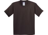 Maglietta Gildan Per Bambini A Girocollo, Manica Corta BC482 (Xl) (Marrone Cioccolato Scuro)