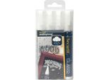 Securit Pennarello A Gesso Impermeabile Medio, Confezione Da 4 Pezzi, Bianco