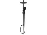 Doccia A Pioggia Sistema Doccia Set Doccia Senza Rubinetto Soffione Nero Opaco (D20Cm)