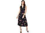 Dorothy Perkins - Vestito Midi Con Bottoni Per Donna DP5473 (40 De) (Nero)