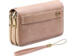 Portafoglio Donna Grande, Portafoglio Donna In Con Doppia Cerniera Porta Carte Di Credito, Pochette Con Protezione Rfid Grande, Portafoglio Con Molti Scomparti Per Carte Di Credito