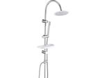 Doccia A Pioggia Set Doccia Con Rubinetto Doccia Set Completo Sistema Doccia In Acciaio Inox Con Termostato, Soffione, Doccetta, Asta Doccia Grigio Canna Di Fucile (3030GM)