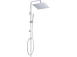 Set Doccia In Acciaio Inox Senza Rubinetto, Set Doccia Cromato Con Sistema A Pioggia, Set Doccia Con Soffione Angolare 30X30Cm