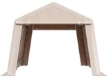 Succebuy Capanno Per Attrezzi 305X457X243 Cm, Tenda Da Garage In Pe, Capanno Per Attrezzi, Garage Per Biciclette, Capanno Da Giardino, Tettoia Per Auto, Capanno Per Biciclette, Garage Per Moto, Tosaerba E Biciclette, Grigio