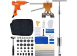 Succebuy Kit Di Rimozione Delle Ammaccature Da 61 Pezzi Senza Verniciatura Con Martello D'oro, Martello A Slitta, Barra A T E Pistola Per Colla - Strumenti Per Riparare I Danni Causati Dalla Grandine Sulle Carrozzerie Dei Veicoli