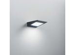 Lampada Da Parete Solar A Led Da 2,2W A Batteria Con Fotovoltaico IP54 Grigio Scuro