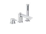 Kludi Zenta Sl Mitigeur Monocommandé Pour Bain Et Douche, Montage Sur Bord De Carrelage à Trois Trous, Chrome, 484480565, 484480565