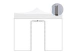 Telo Laterale 3X2M Bianco Impermeabile Con Porta Avvolgibile Per Gazebo Richiudibile 3X3Mt