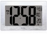 Technoline Ws 8019 DCF-77 Orologio Da Parete Radiocomandato Con Visualizzazione Della Temperatura Interna E Luce Notturna