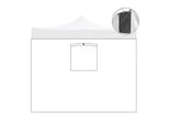 Telo Laterale 3X2Mt Bianco Impermeabile Con Finestra Per Gazebo Richiudibile 3X3Mt