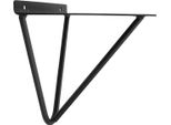 Natural Goods Berlin Supporto Per Mensola Fhain, Supporto Per Mensola, Supporto Per Mensola, Mensola A Muro, Supporto A Muro, Nero, Mensola Da 160 A 200 Mm, 1 Pezzo