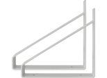 Natural Goods Berlin Supporto Per Mensola BERLIN-MITTE, Supporto Per Mensola, Supporto Per Mensola, Mensola A Muro, Supporto A Muro, Bianco, Per Mensola Da 200 Mm, 2 Pezzi